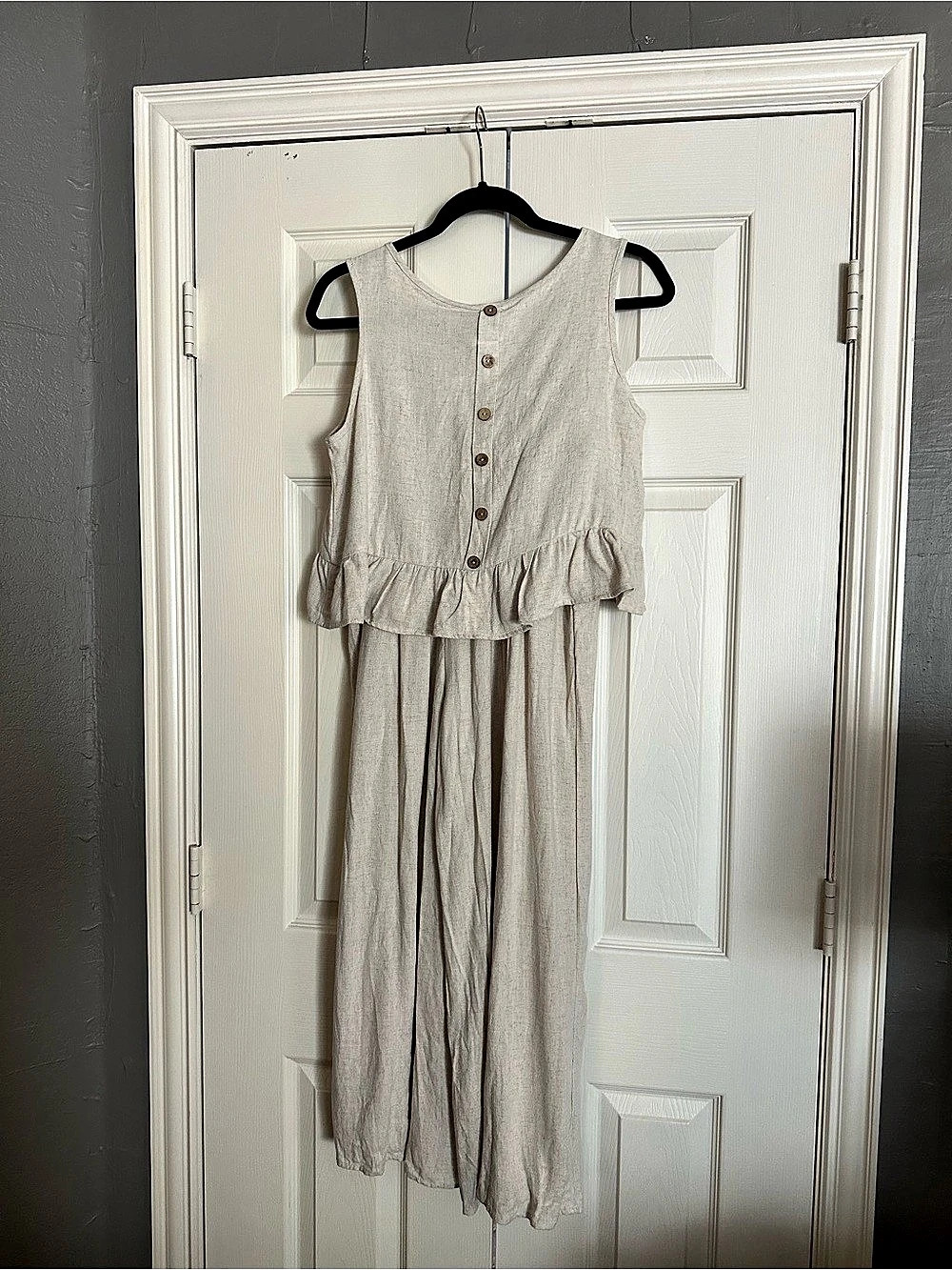 Emery Rose Sleeveless Wide Leg two piece outfit in Gray/beige Size Medium NWT
